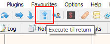 Running until the current function returns