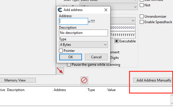 Adding a pointer path manually