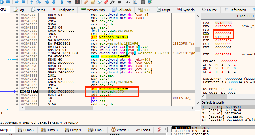 An indexed address calculation