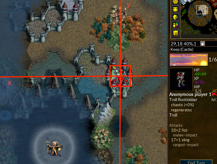 A 2D game world